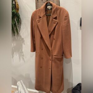 Calvin Klein Cashmere Wool Blend Double Breasted Coat